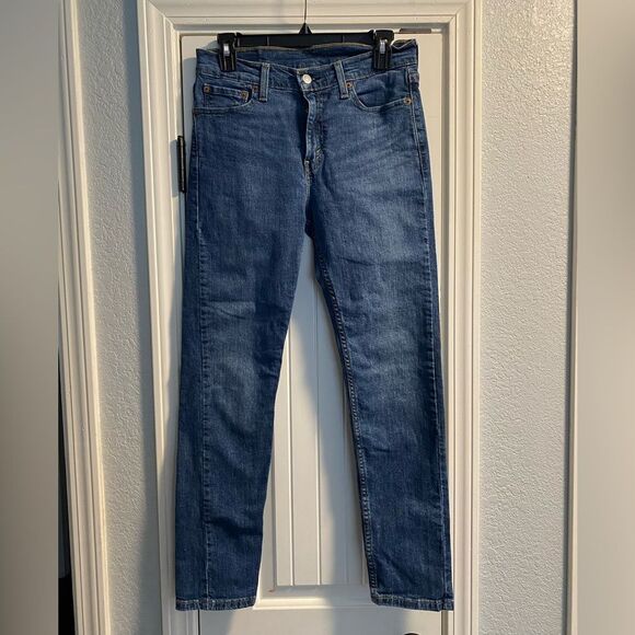 Levi's 510 Jeans Mens Size 29x30 Blue Skinny Fit Stretch Denim Tapered Leg - Picture 1 of 4